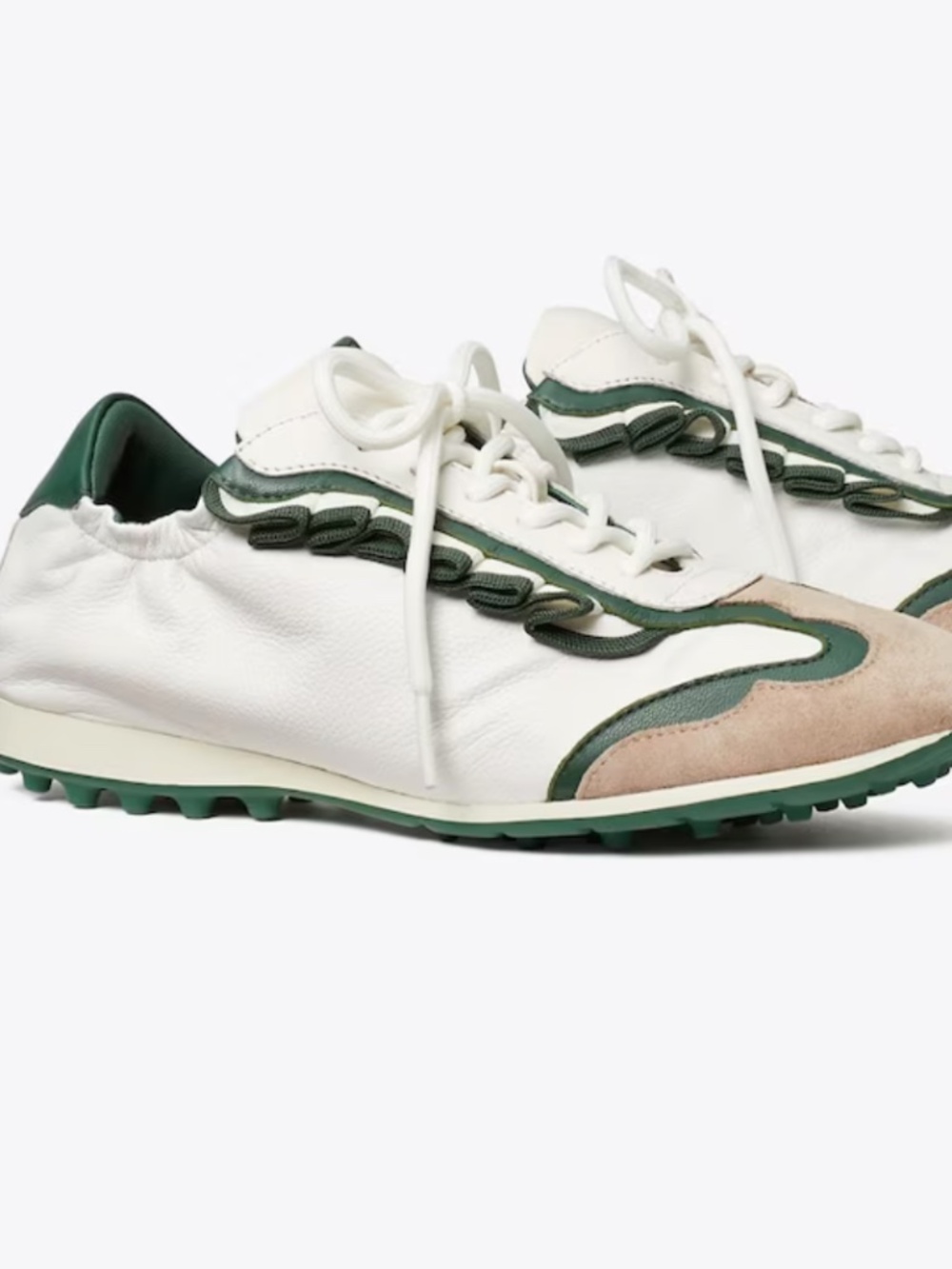 TORY BURCH RUFFLE GOLF SNEAKER SIZE 10